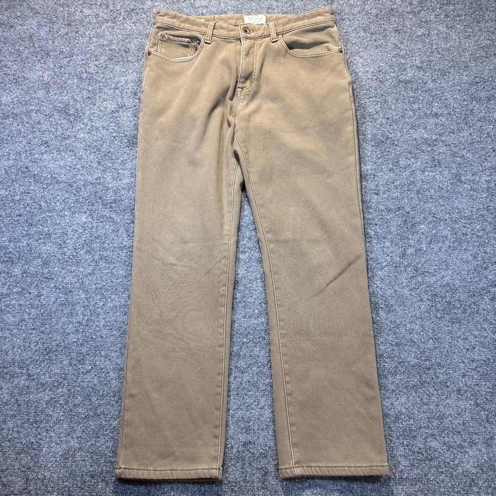 Weatherproof Vintage Pants Mens 32x32 Tan Fleece Lined Canvas Outdoor Gorpcore